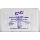 Genuine Joe 11252 Paper Beverage Napkins, 1 Ply, 1/4 Fold, Square, White - 4000 / Case