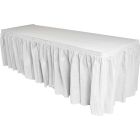 Genuine Joe 11915 Table Skirting, 29" x 14', White - 6 / Case