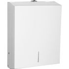 Genuine Joe 02197 Dispenser for Folded Paper Hand Towels, Metal, White - 6 / Case