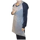 Genuine Joe 85141 Disposable Poly Aprons, 50", White - 1000 / Case