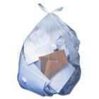 Heritage H8647SC 56 Gallon Trash Can Liners / Garbage Bags, 1.1 Mil, 43" x 47", Clear - 100 / Case