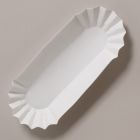 Hoffmaster 610740 Hot Dog Trays, 6" x 2" x 2", Fluted Paper, White - 3000 / Case