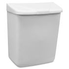 Hospeco 250201W Feminine Hygiene Waste Receptacle, Plastic, White - 1 / Case