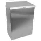 Hospeco ND1E Feminine Hygiene Waste Receptacle, 11-5/8" x 8-1/4" x 4-1/2", Stainless Steel - 1 / Case