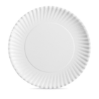 Aspen 30400 9" Paper Plates, Spiral Fluted, Uncoated, White - 1000 / Case