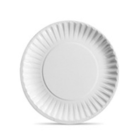 Aspen 30200 6" Paper Plates, Spiral Fluted, Uncoated, White - 1000 / Case