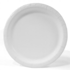Aspen 30600 8.5" Paper Plates, Coated, White - 500 / Case