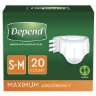 Depend Adult Diapers with Tabs, Small / Medium (19 to 34 in.), Maximum - 60 / Case