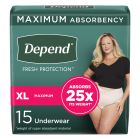 Depend Fresh Protection Pull Up Underwear for Women, X-Large (45 to 54 in.), Blush, Maximum - 30 / Case