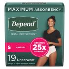 Depend Fresh Protection Pull Up Underwear for Women, Small (24 to 30 in.), Blush, Maximum - 38 / Case