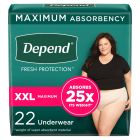 Depend Fresh Protection Pull Up Underwear for Women, 2X-Large (45 to 54 in.), Blush, Maximum - 44 / Case