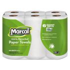 Marcal 6181 Kitchen Roll Paper Towels, 2 Ply, 140 Perforated Sheets / Roll, White - 24 / Case