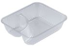 Dart C56NT2 ClearPac Nacho Snack Trays with 2 Compartments, Clear Plastic - 500 / Case