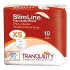 Tranquility SlimLine Adult Diapers with Tabs, X-Small (18-26 in.), Heavy Absorbency - 100 / Case