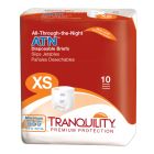 Tranquility All-Through-the-Night Adult Diapers with Tabs, X-Small (18-26 in.), Overnight - 10 / Case