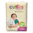Cuties Baby Diapers, Size 6 (35+ lbs) - 96 / Case