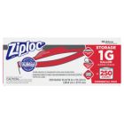 SC Johnson 682257 Commercial Ziploc Gallon Bags, Plastic, Zipper, 10.5" x 11", Clear - 250 / Case