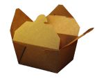 SQP 100160 Eco-Box #1 Kraft Paper Takeout Box, 4" x 3" x 2.5", Brown - 450 / Case