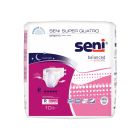 Seni Super Quatro Adult Diapers with Tabs, Regular (40 to 50 in.), Overnight / Severe - 10 / Case