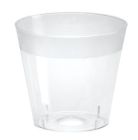 WNA SG10 1 oz Plastic Shot Glass Cups, Polystyrene, Clear - 2500 / Case