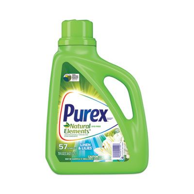 Dial 01120 Purex Natural Elements HE Laundry Detergent Liquid, Linen & Lilies, 75 oz Bottle - 6 / Case