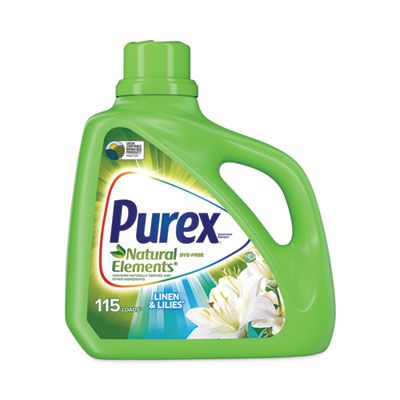Dial 01134 Purex Natural Elements HE Laundry Detergent Liquid, Linen & Lilies, 150 oz Bottle - 4 / Case