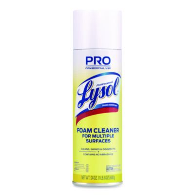 Reckitt Benckiser 02775 Lysol Pro Disinfectant Foam Cleaner for Multiple Surfaces, 24 oz Aerosol Can - 12 / Case