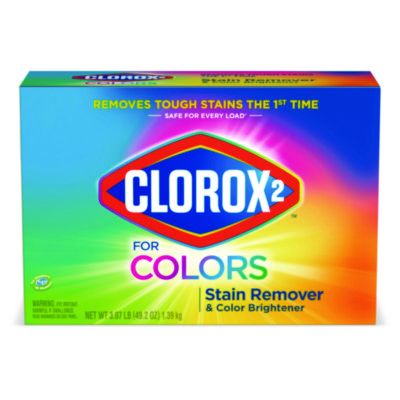 Clorox 03098 Clorox 2 for Colors Stain Remover & Color Brightener Laundry Powder, Original, 49.2 oz Box - 4 / Case