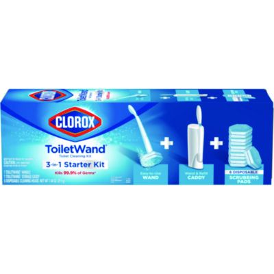 Clorox 03191 ToiletWand Disposable Toilet Bowl Cleaning Kit with Handle, Caddy & Refills - 6 / Case