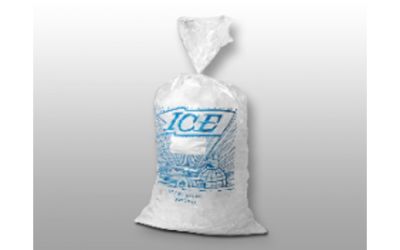 Elkay Plastics H11PMET 8 lb Ice Bags, Plastic, 8" x 3" x 20", Clear with Stock Print - 1000 / Case 