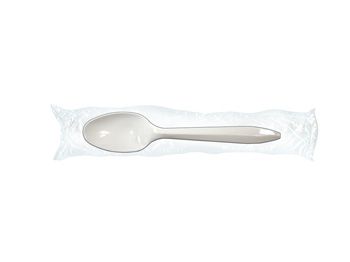 Max Packaging 331WF-A1 Wrapped Plastic Spoons, Polypropylene, White - 1000 / Case