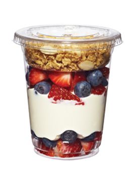 Fabri-Kal 9502126 / KC124CP 12 oz Plastic Cups with 4 oz Cup Inserts, Clear - 500 / Case