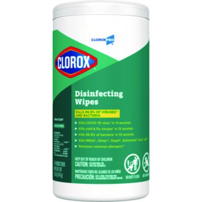 Clorox 15949 Disinfecting Wipes, Fresh Scent, 75 / Canister - 6 / Case
