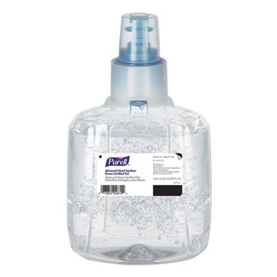 GOJO 190302 PURELL Advanced Hand Sanitizer Gel, Green Certified, 1200 ml LTX-12 Refill - 2 / Case