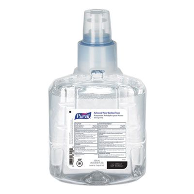 Gojo 190502 PURELL Advanced Instant Hand Sanitizer Foam, 1200 ml LTX-12 Refill - 2 / Case