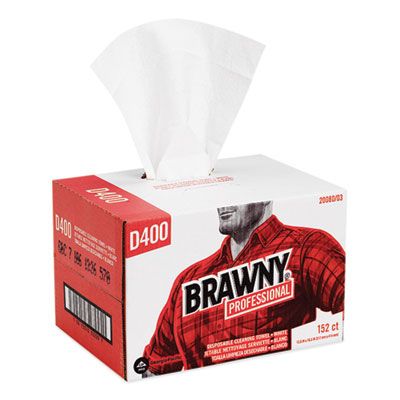 Georgia-Pacific 2008003 Brawny Premium DRC Wipers, 12.5" x 16.7", White - 152 / Case