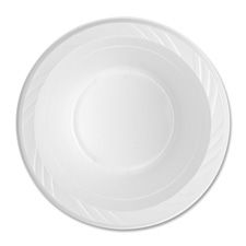 Genuine Joe 10424 12 oz Plastic Bowls, White - 1000 / Case