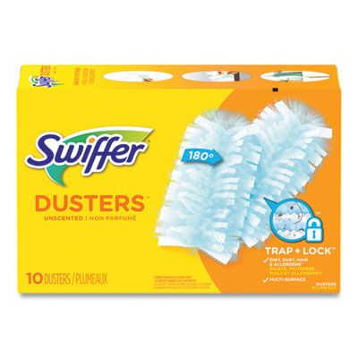 P&G 21459 Swiffer Duster Refill Heads, 10 / Box, Light Blue - 4 / Case