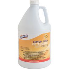 Genuine Joe 10359 Dish Detergent Liquid, Lemon, 1 Gallon - 4 / Case