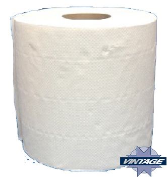 Vintage 22910 / A1430 Center Pull Roll Paper Towels, 600 Sheets, 7.75" x 10", White - 6 / Case