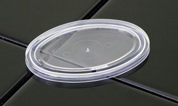 Pactiv E1002LD Lid for Ellipso 2 oz Plastic Portion Cups, Polypropylene, Clear - 1000 / Case