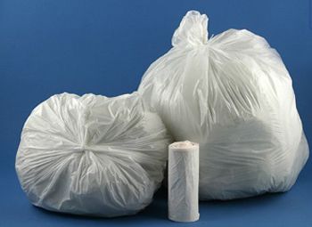 Vintage VMP-H334016N 33 Gallon Garbage Bags / Trash Can Liners, 33" x 39", 16 Mic, Natural Clear - 250 / Case