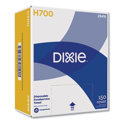 Georgia-Pacific 29416 Dixie H700 Foodservice Towels, 13" x 24", White - 150 / Case