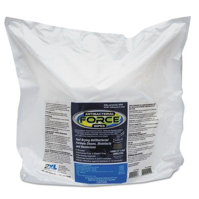2XL L4014 FORCE Disinfecting Wipes Refill, 6" x 8", 900 / Bag, White - 4 / Case