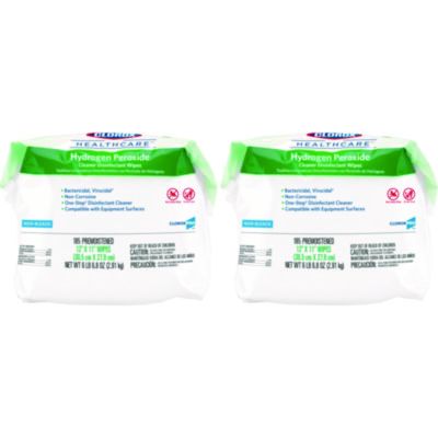 Clorox 30827 Healthcare Hydrogen Peroxide Cleaner Disinfectant Wipes Refill, 185 / Pack - 2 / Case