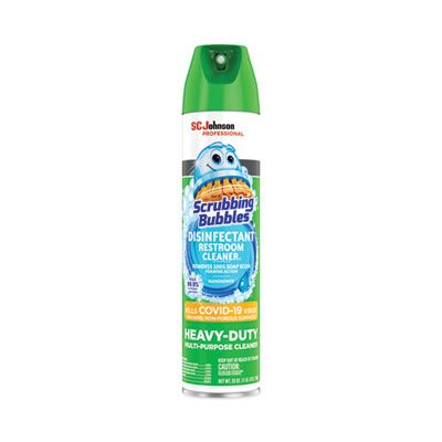 SC Johnson 313358 Scrubbing Bubbles Disinfectant Restroom Cleaner, 25 oz Aerosol Spray Can - 12 / Case