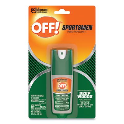 SC Johnson 317188 OFF! Deep Woods Sportsmen Insect Repellent Spray, 1 oz Bottle - 12 / Case