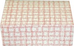 GP FCFW-320 Paper Take Out Food Box, 7" x 5" x 2.5", Red Basketweave - 250 / Case