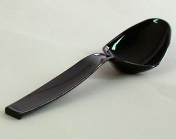 WNA 3302-BK CaterLine 9" Plastic Serving Spoons, Black - 144 / Case