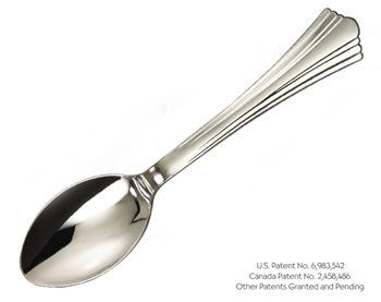 WNA 620155 Reflections Classic Plastic Spoons, Silver - 600 / Case